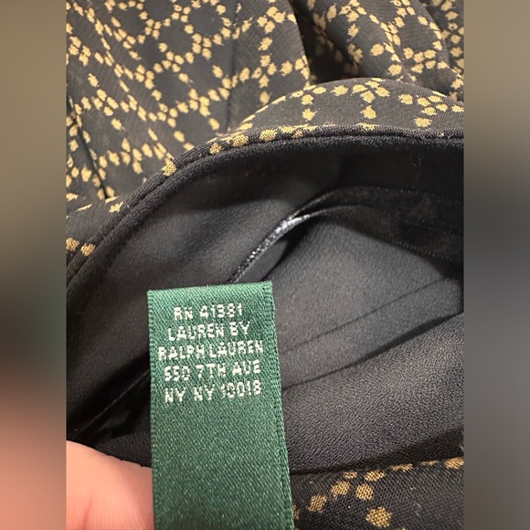Lauren Ralph Lauren (green label) trumpet flowy skirt geometric pattern size med - Picture 6 of 11